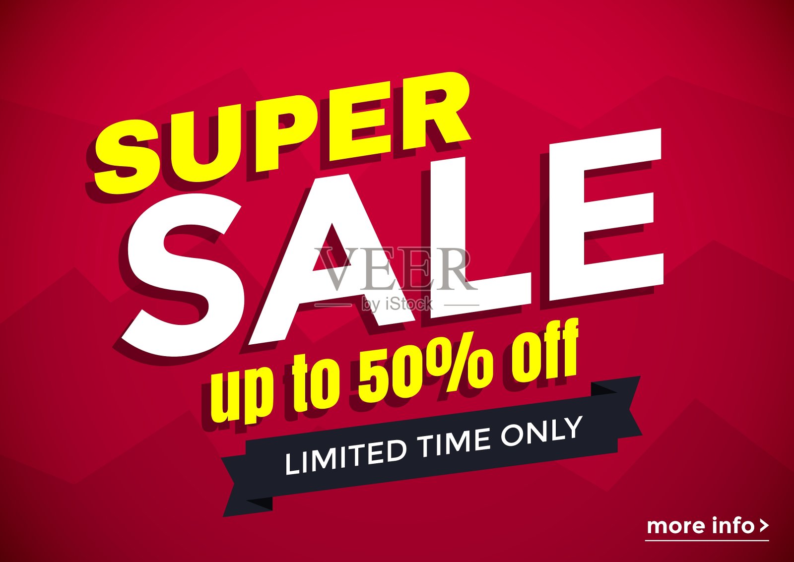 超级销售横幅设计设计模板素材