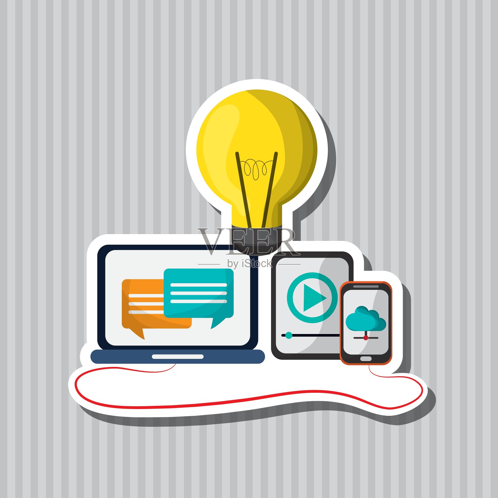 数字营销设计笔记本电脑图标多媒体图标素材