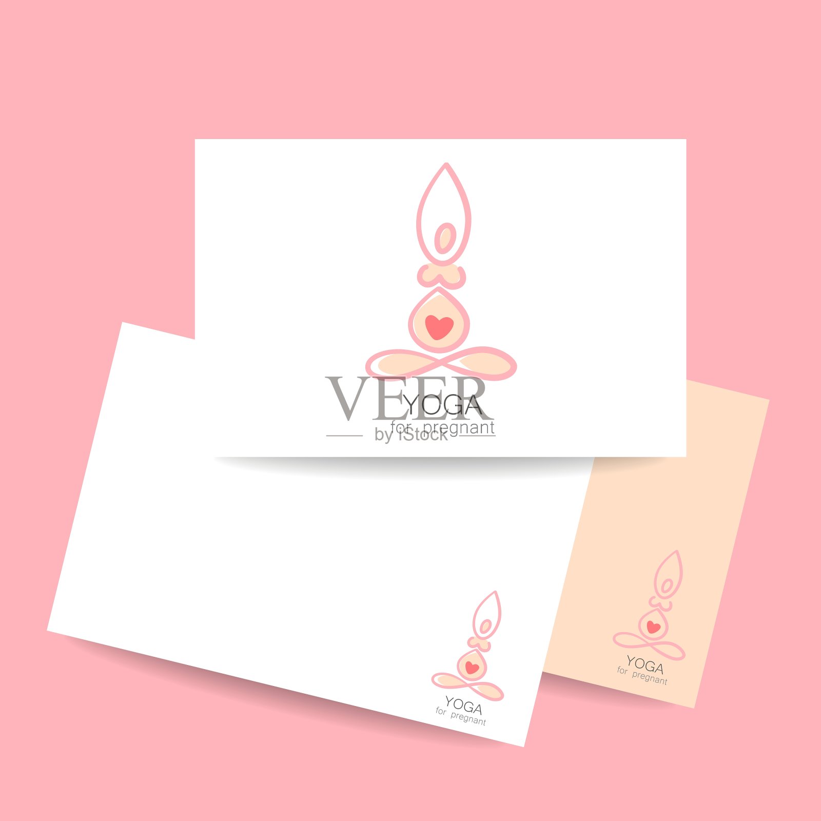 瑜伽怀孕的模板插画图片素材