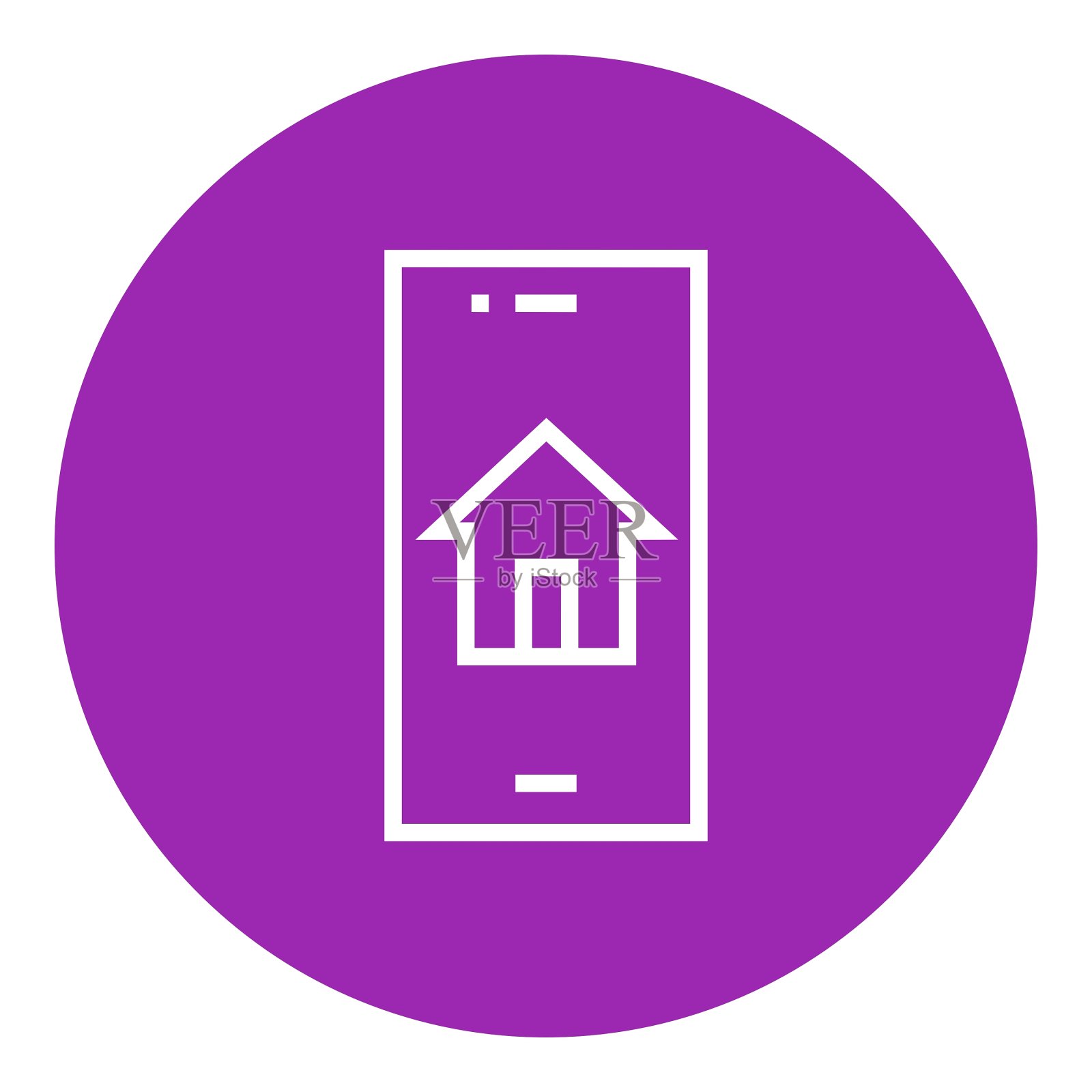 移动设备线图标上的属性搜索设计元素图片