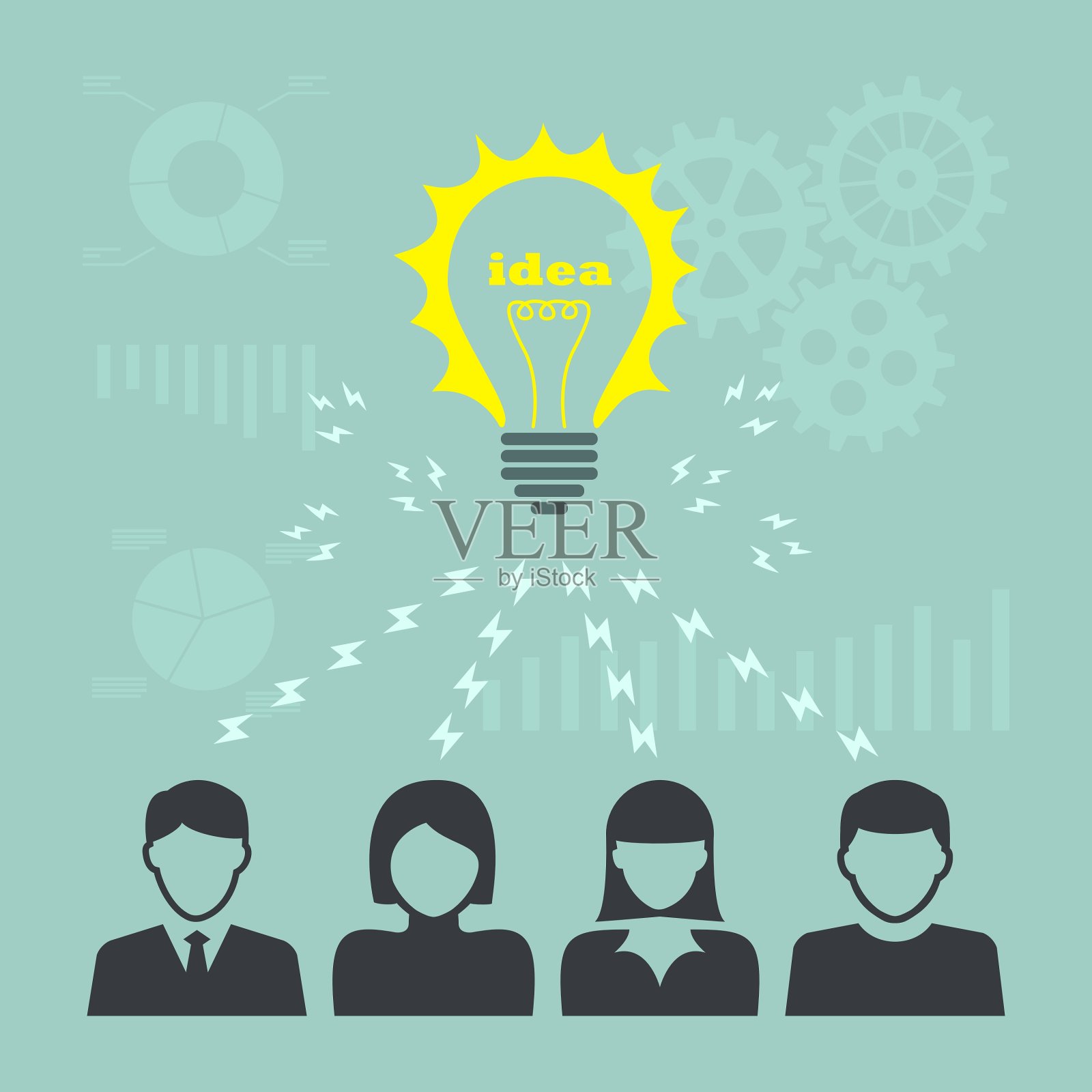 头脑风暴2插画图片素材