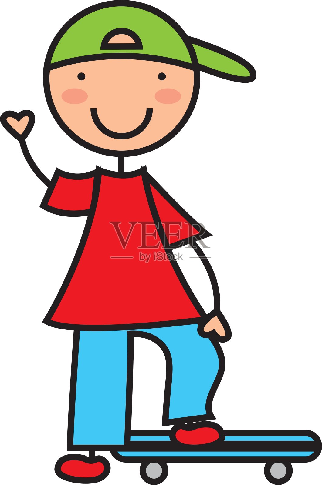 卡通男孩图标设计元素图片