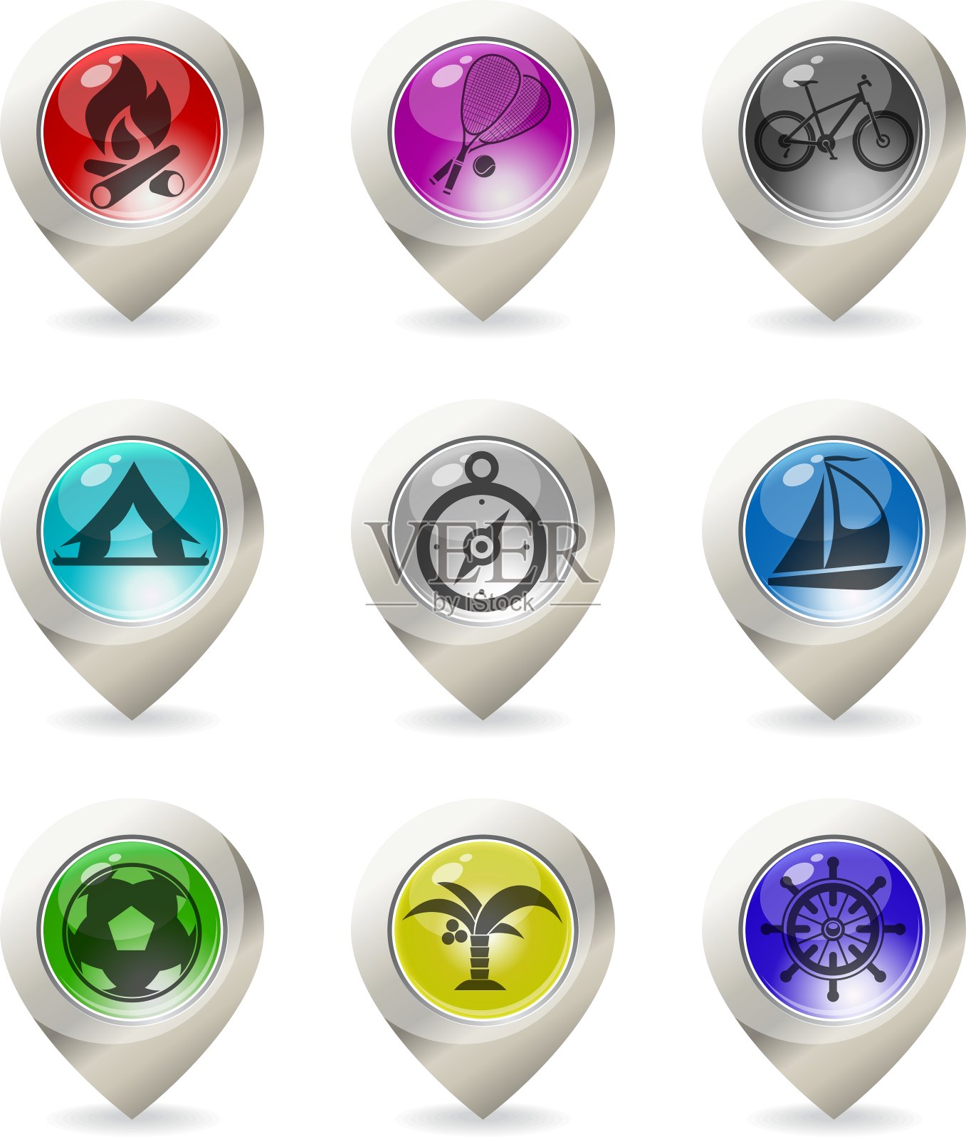 颜色表的指针图标素材