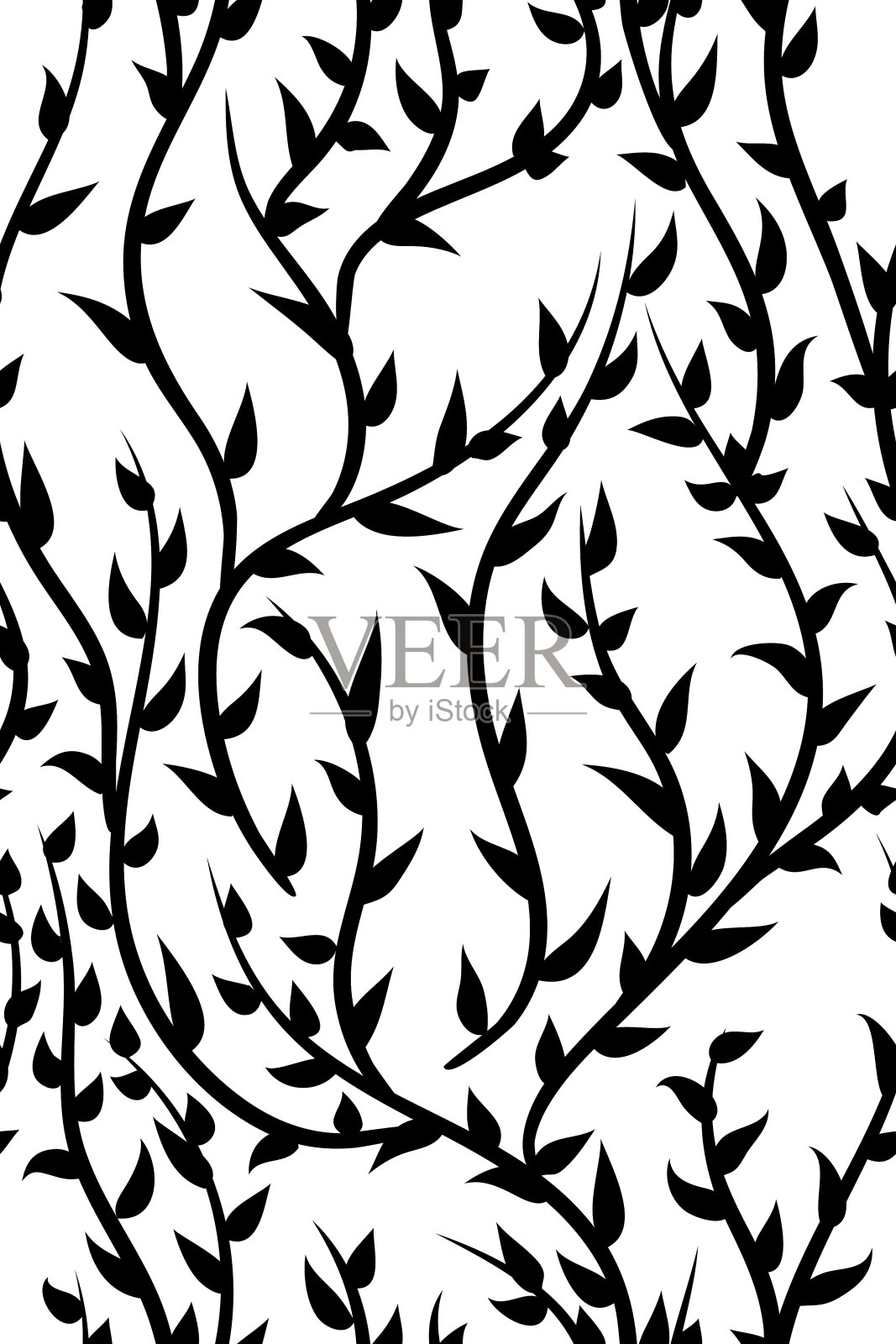 无缝图案与花卉装饰插画图片素材