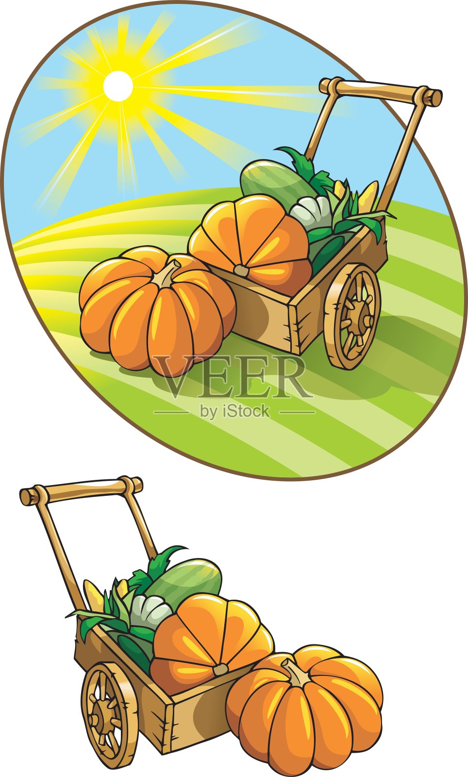 秋天的收获设计元素图片