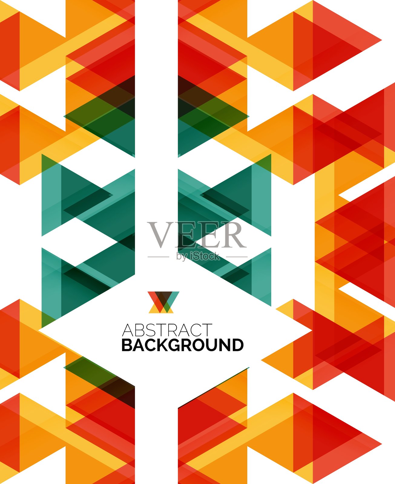 三角形的几何概念插画图片素材