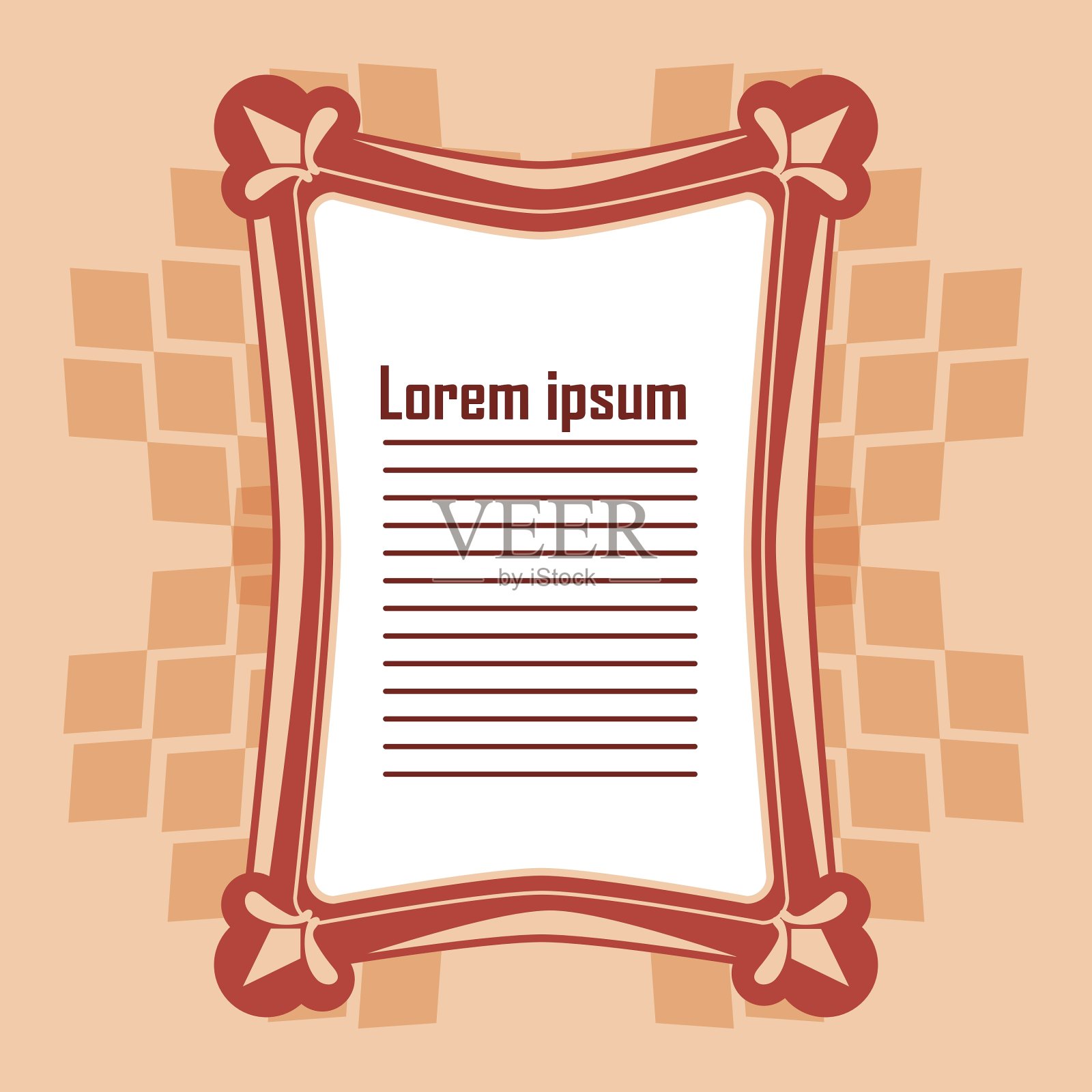 框架设计装饰图标平坦插画图片素材