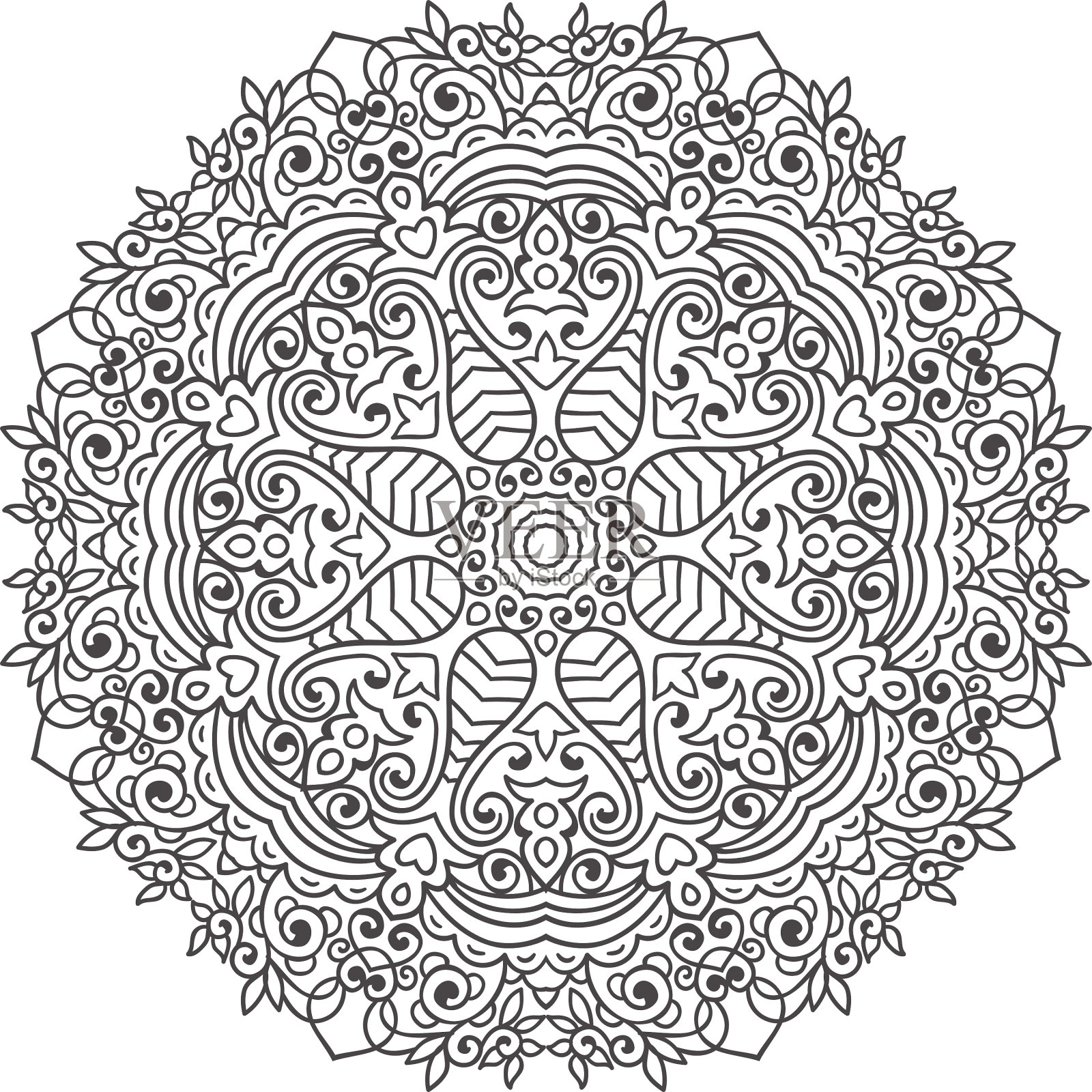 曼荼罗点缀设计元素图片