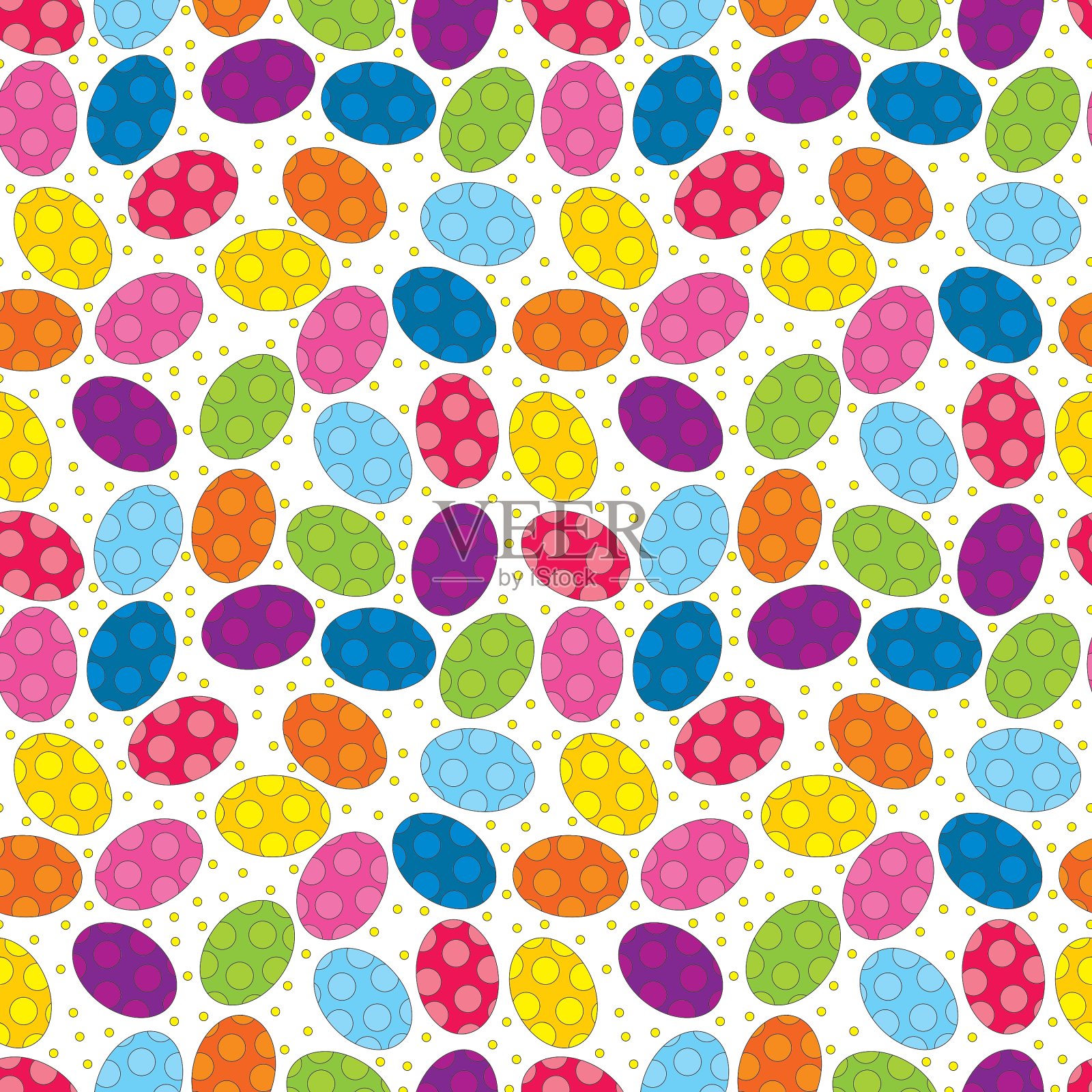 复活节彩蛋的模式插画图片素材