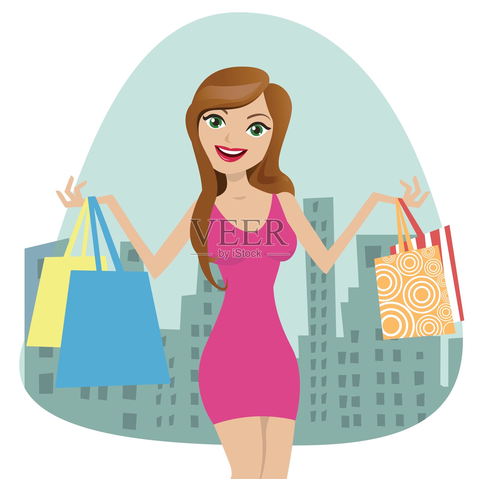 年轻的女人设计元素图片