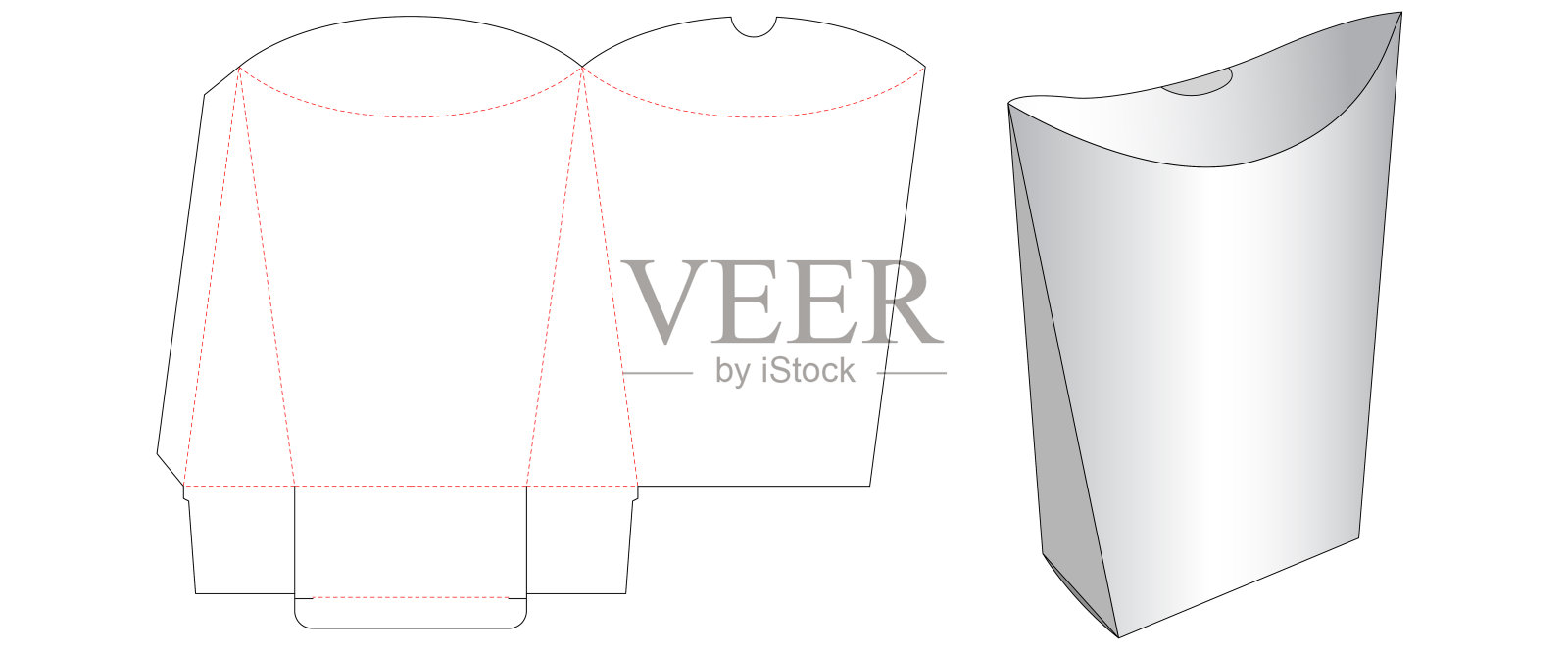 包装模切模板插画图片素材