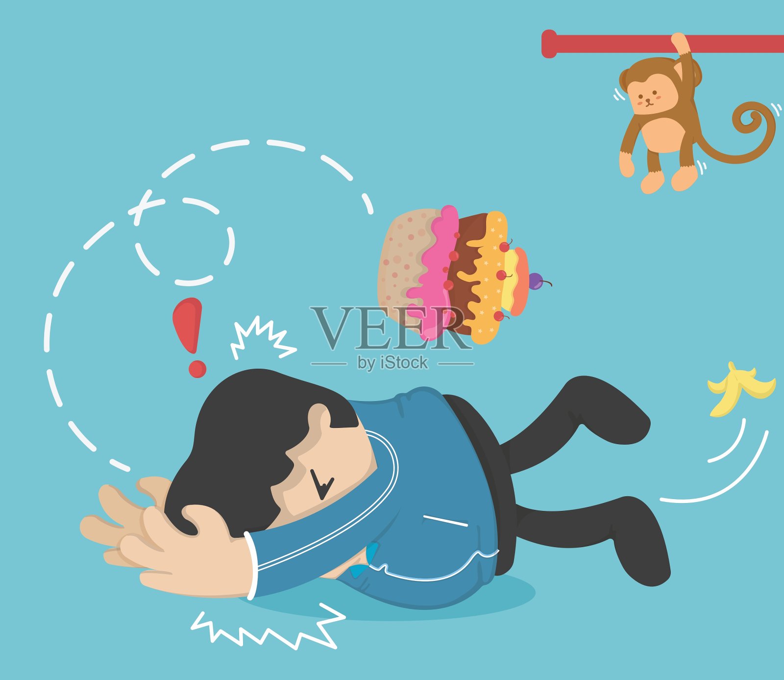 减少高糖食物的概念插画图片素材