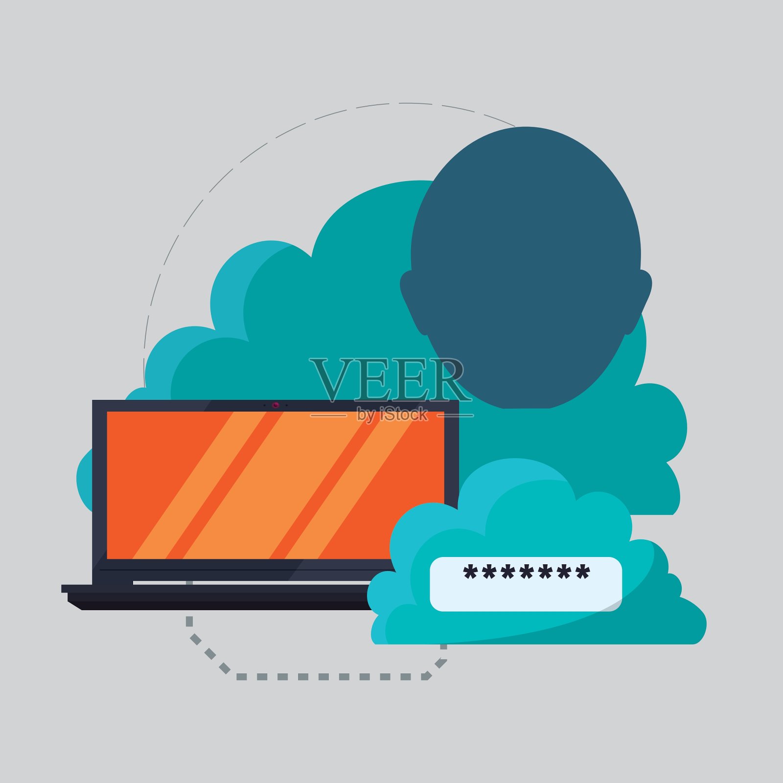 云计算设计媒体图标隔离插画图片素材