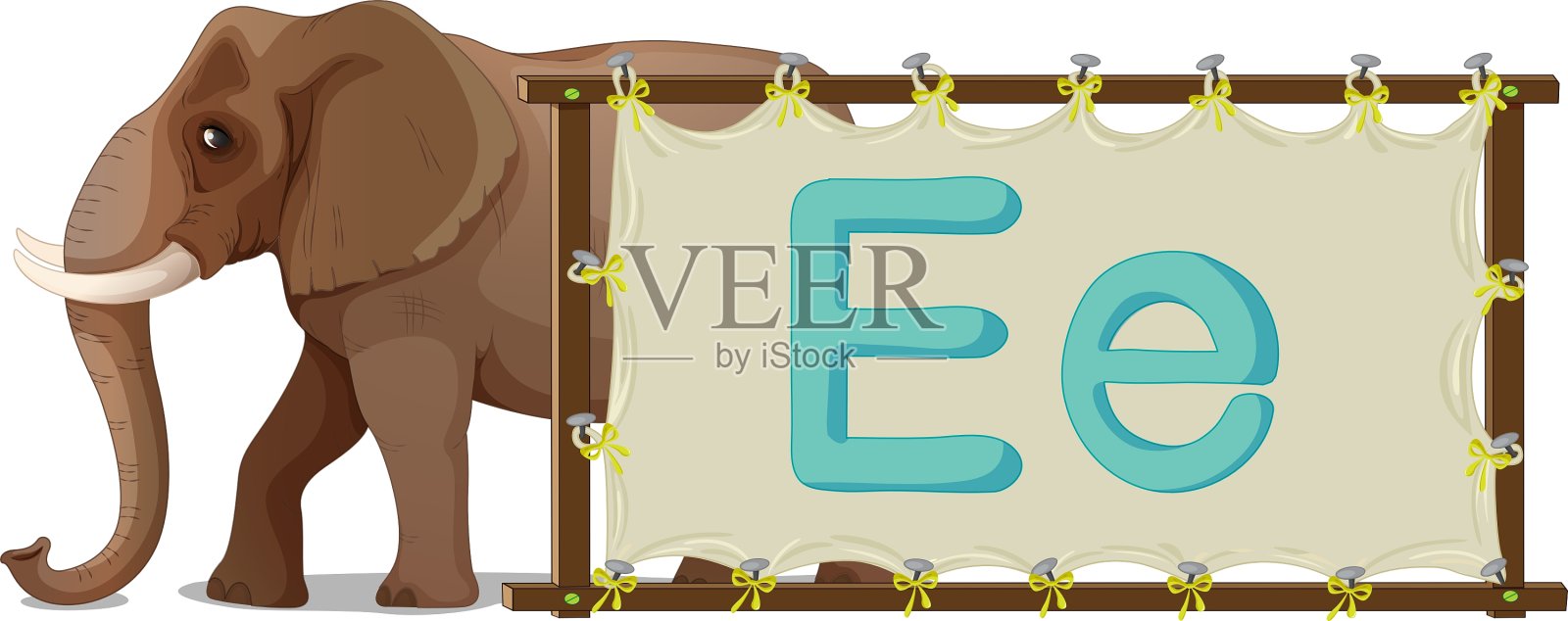 帆布上的字母设计元素图片