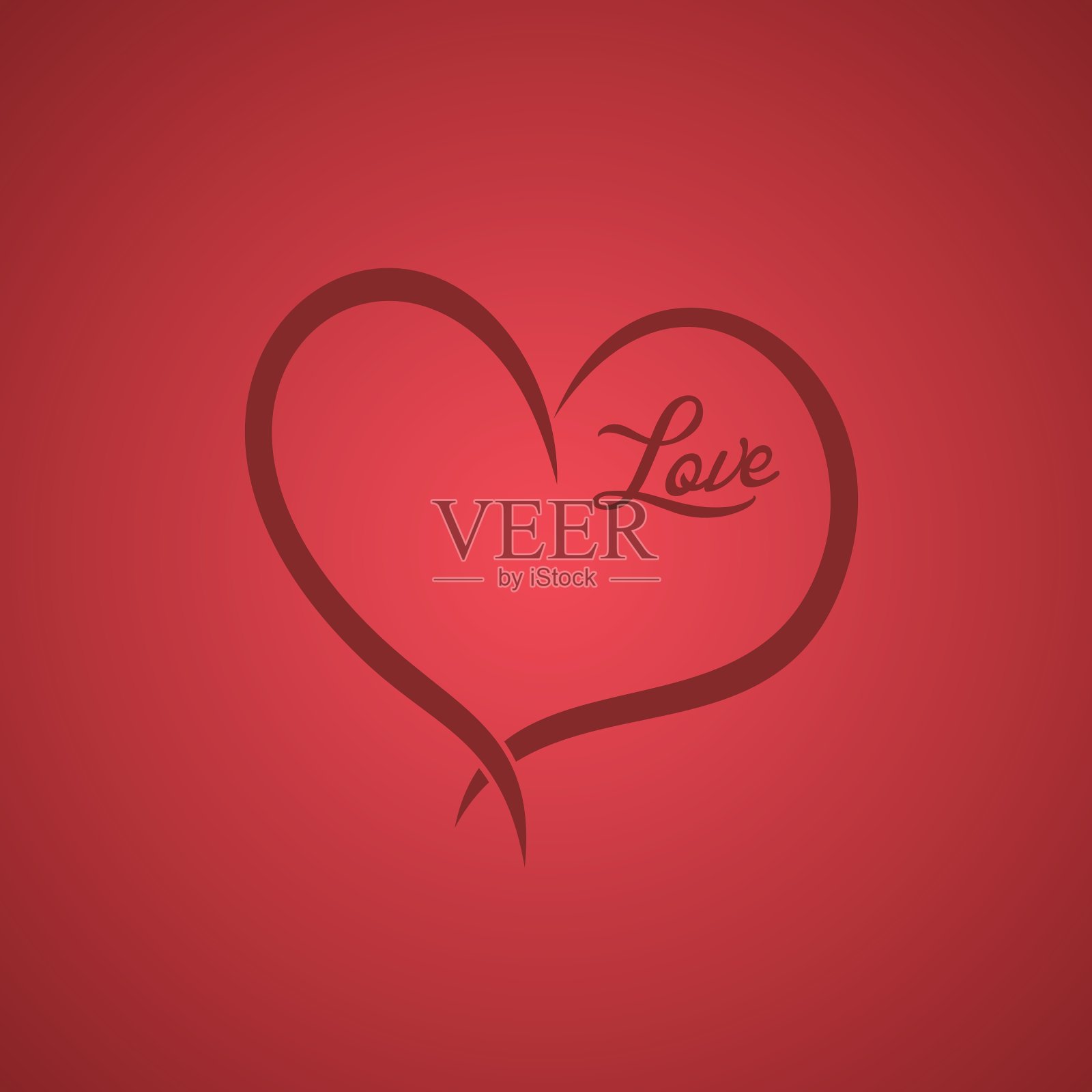 快乐情人节的问候插画图片素材