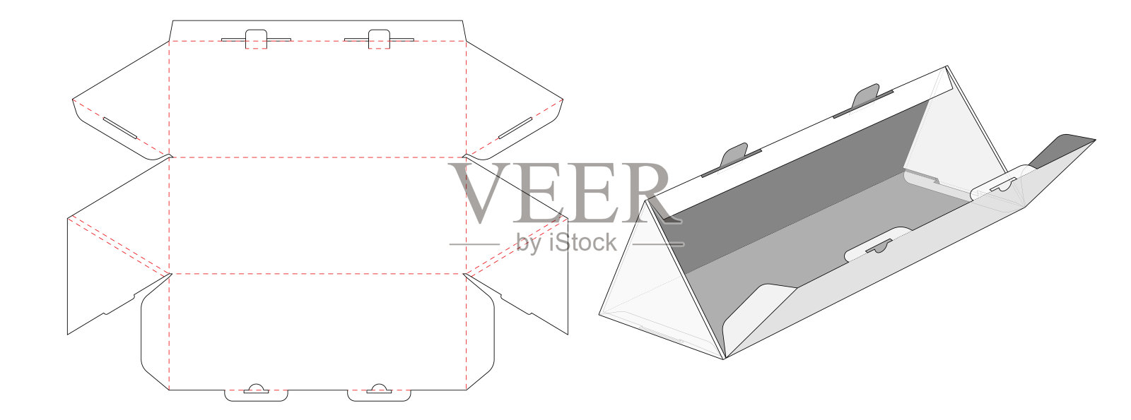 包装模切模板插画图片素材