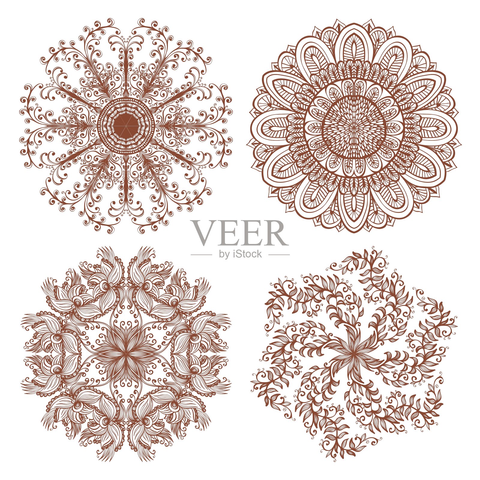 一套四手绘饰品插画图片素材