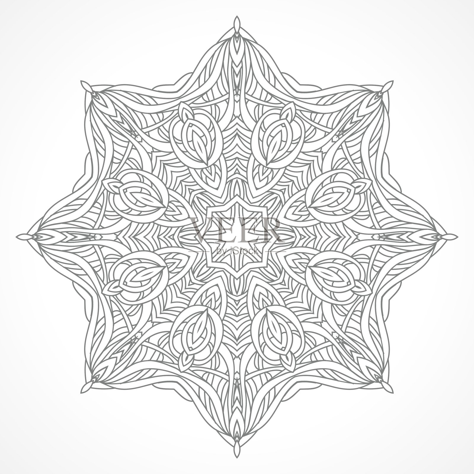 曼荼罗民族装饰元素印度伊斯兰教插画图片素材