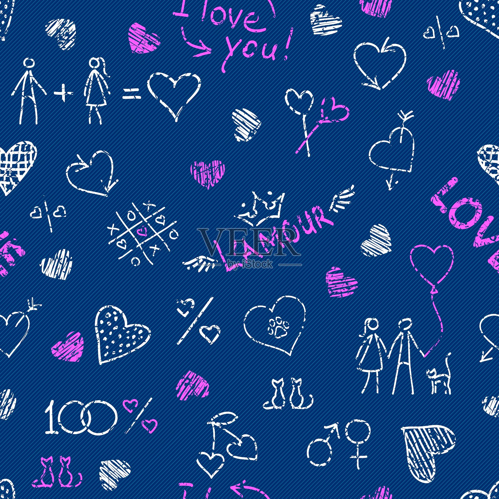 手绘无缝图案插画图片素材