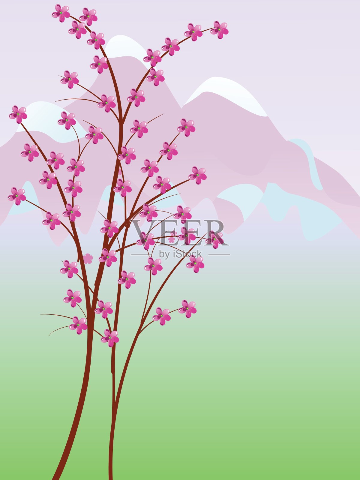 樱桃插画图片素材