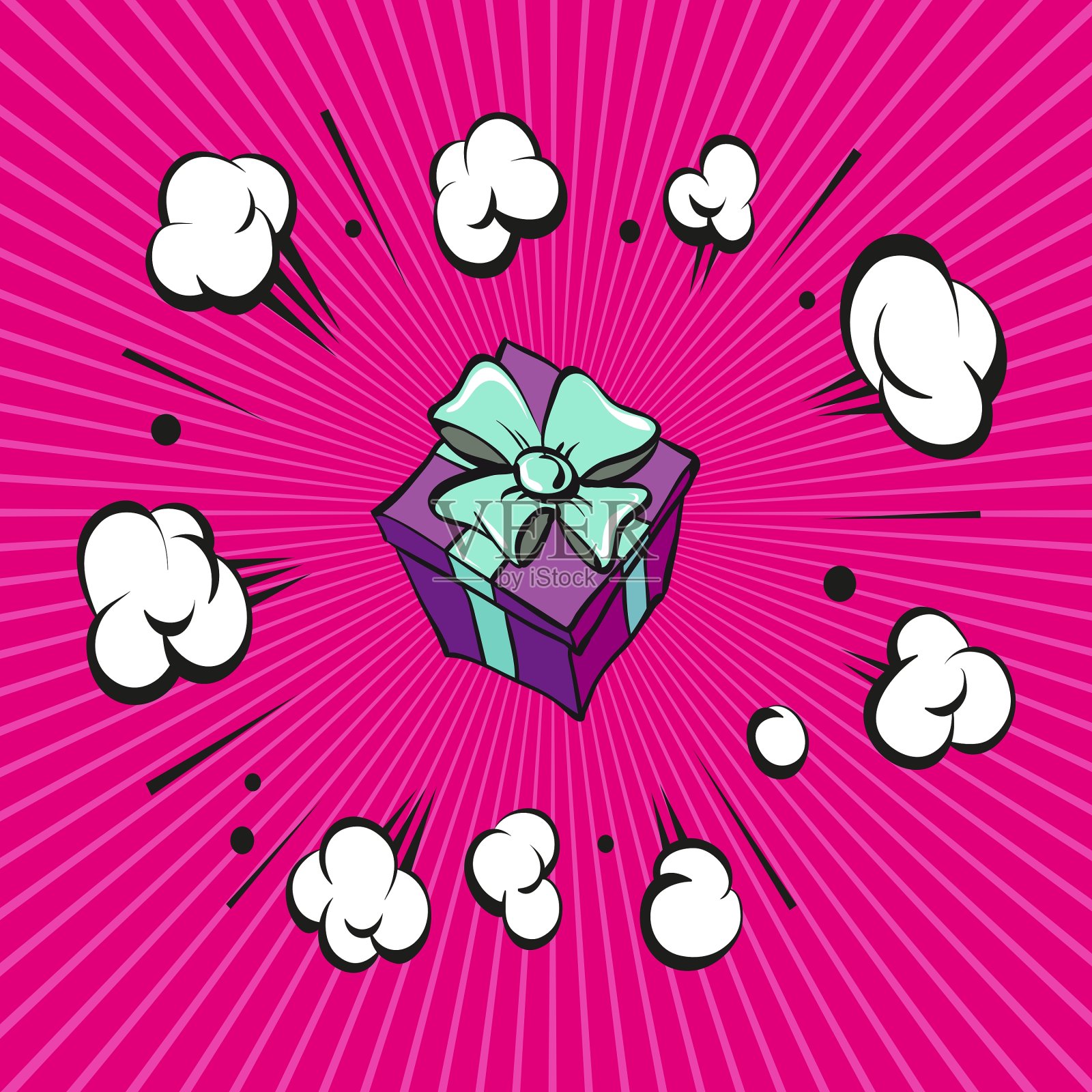 漫画书爆炸呈现插画图片素材