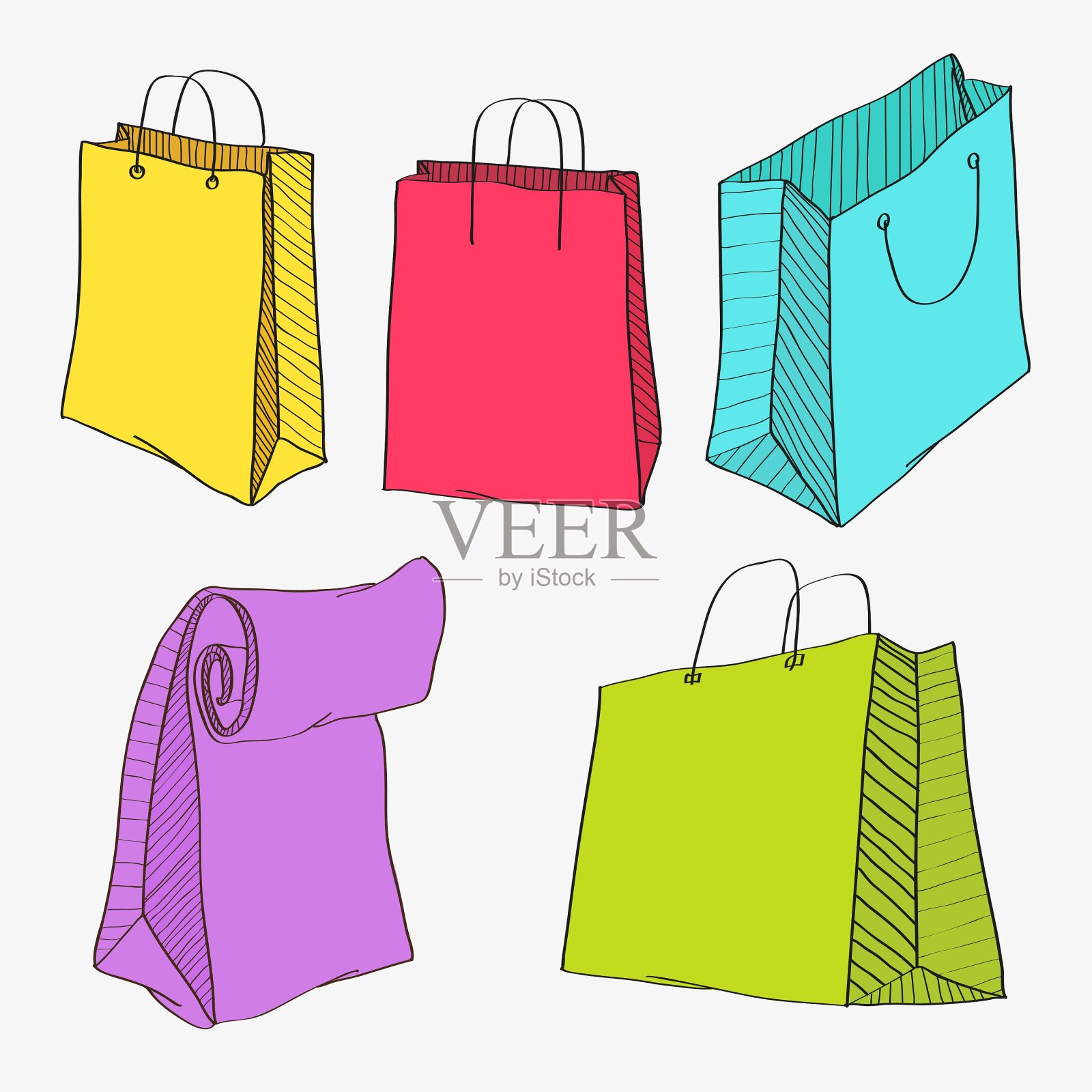 购物袋插画图片素材