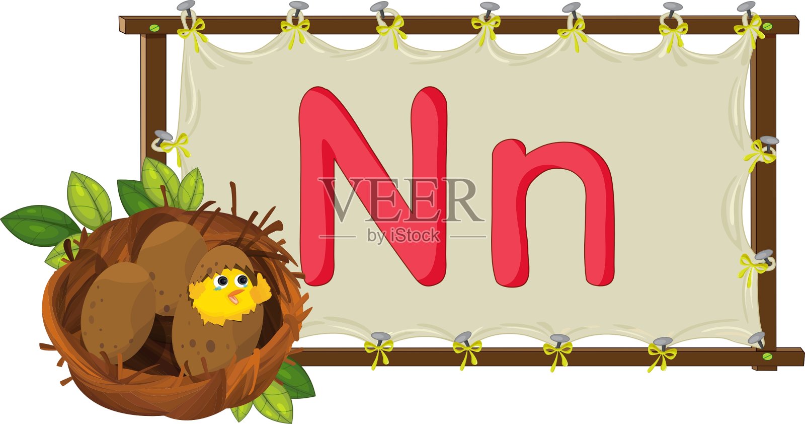 帆布上的字母设计元素图片