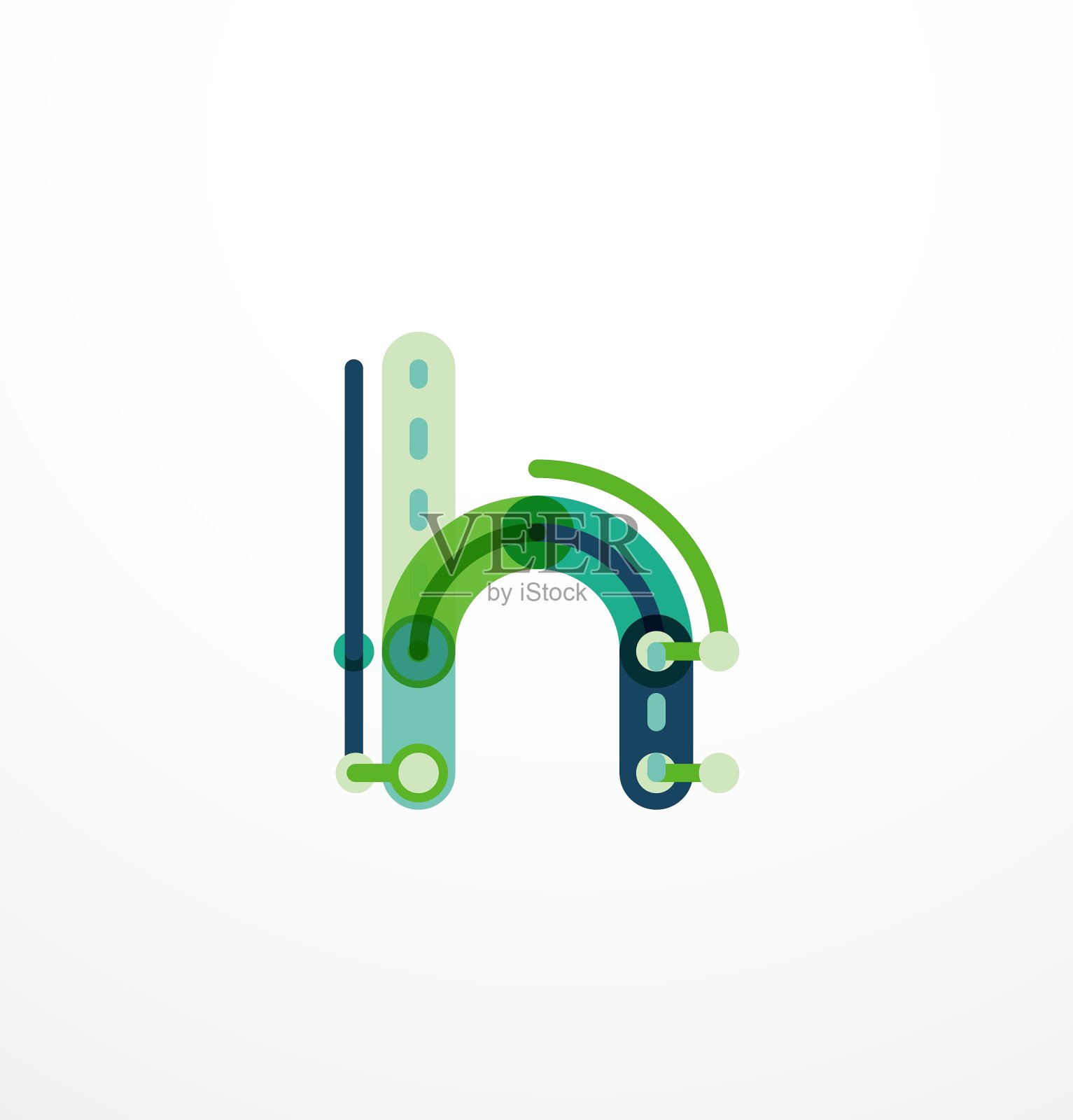 卡通线性字母图标插画图片素材