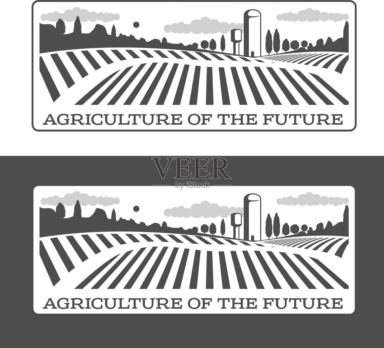 佩戴农证的农民插画图片素材