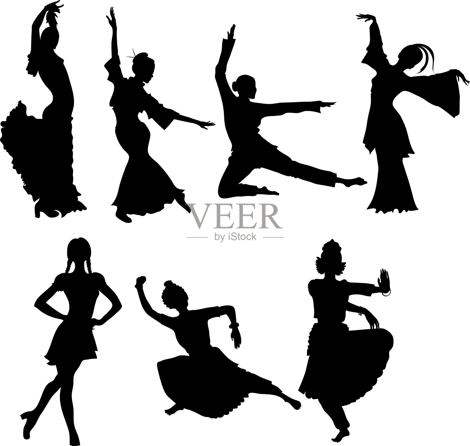 民间舞者设计元素图片