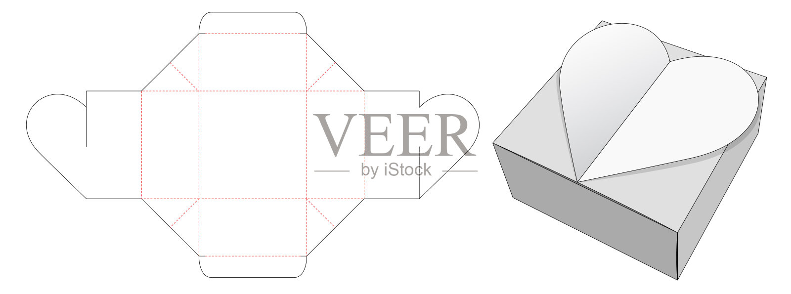 包装模切模板插画图片素材