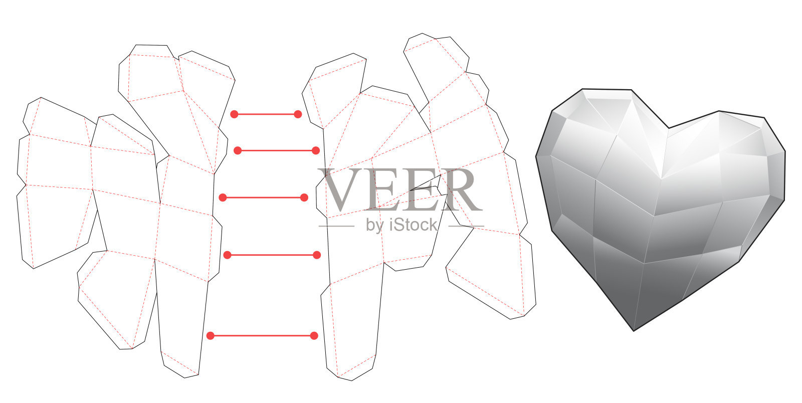 包装模切模板插画图片素材