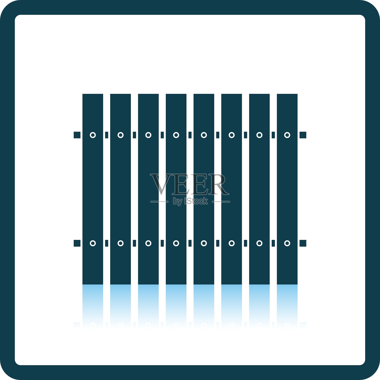 建筑围栏标志插画图片素材