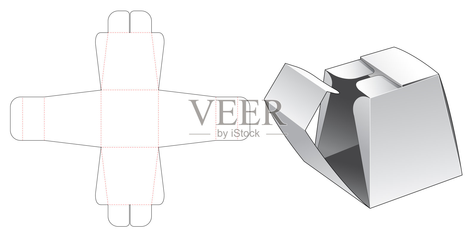 包装模切模板插画图片素材