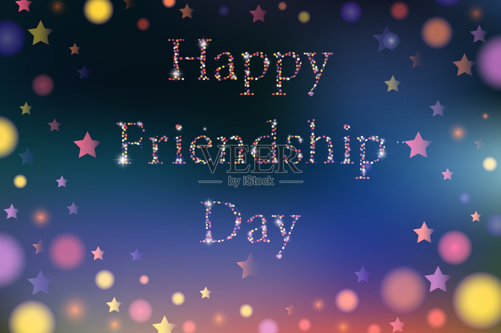 卡片与彩色文字插画图片素材