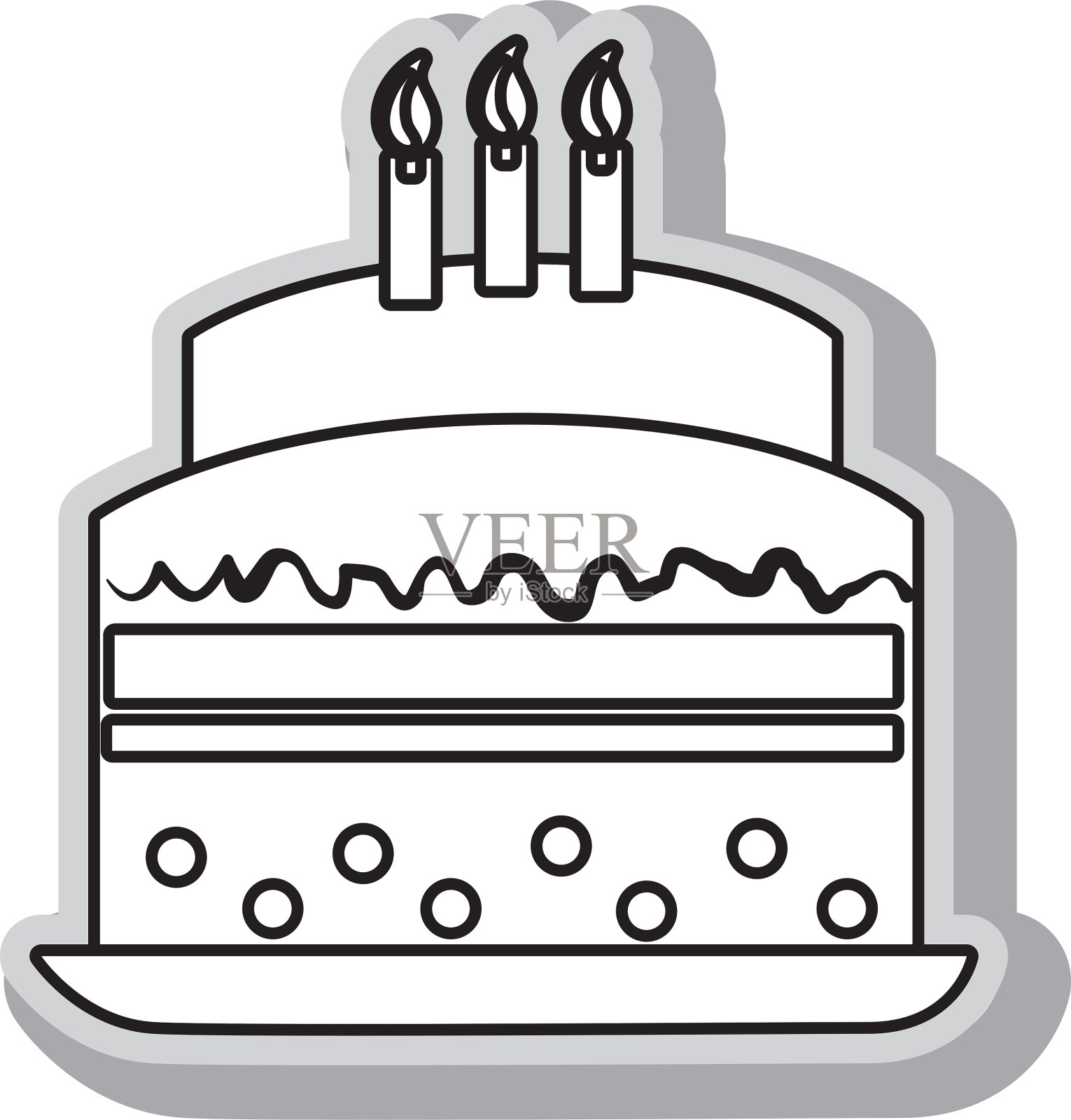 美味的甜点蛋糕插画图片素材