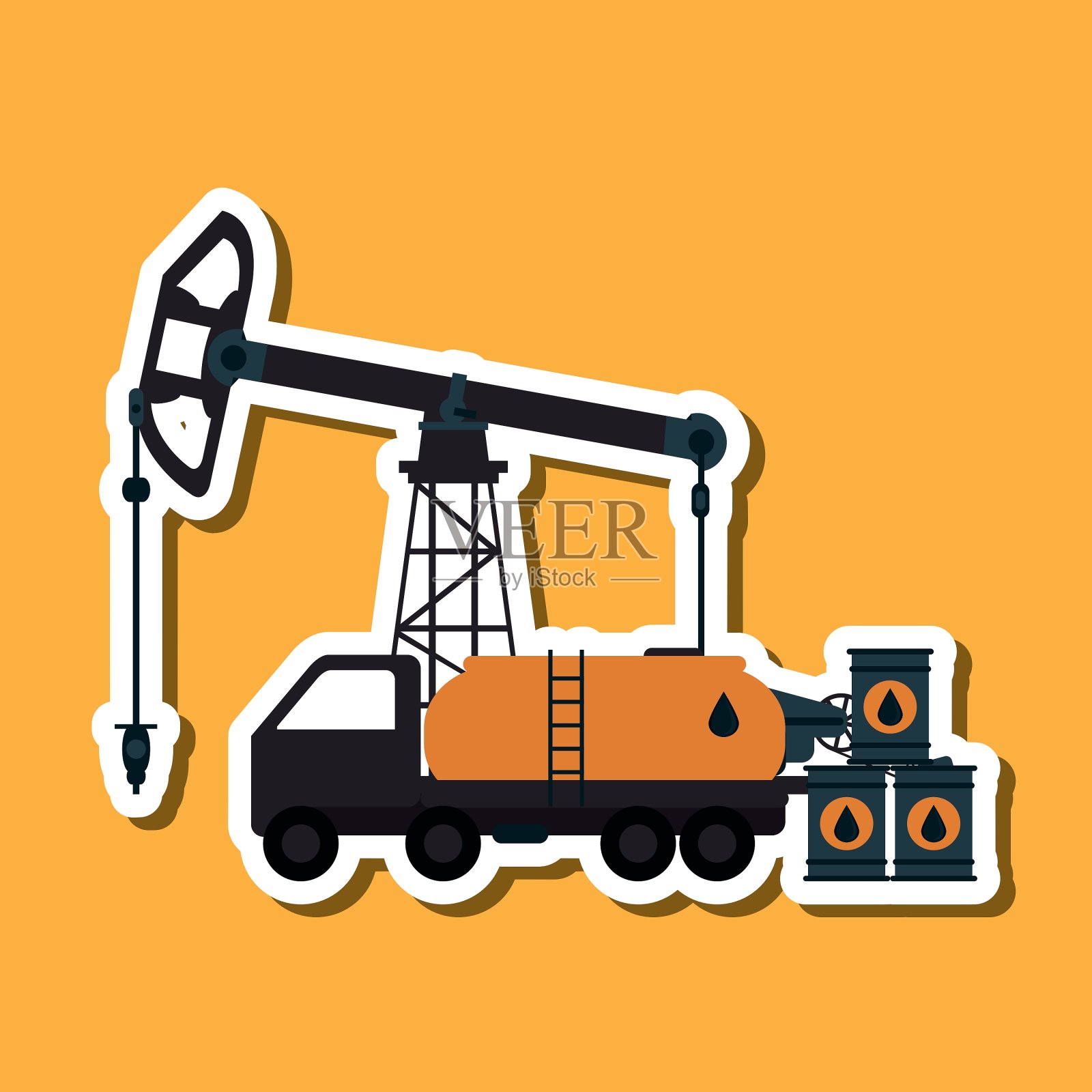 石油工业设计插画图片素材