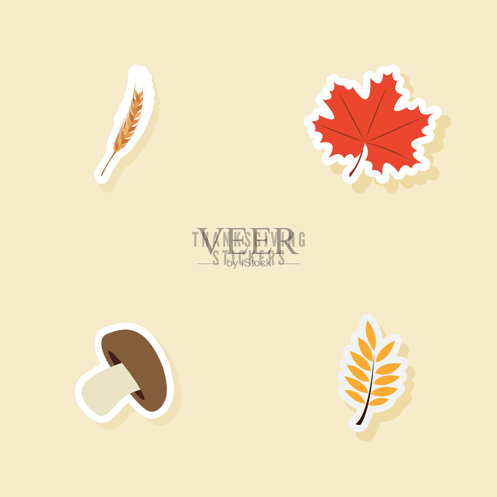 感恩节的对象插画图片素材