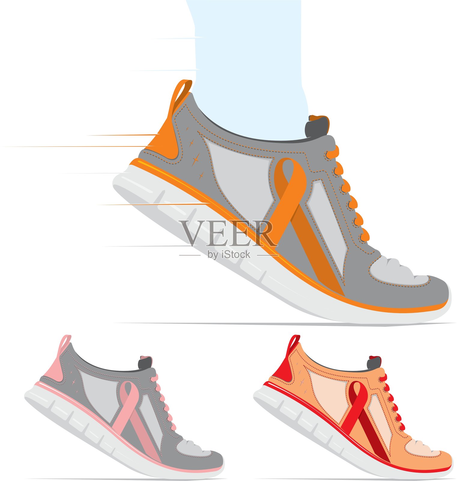 跑步鞋插画图片素材