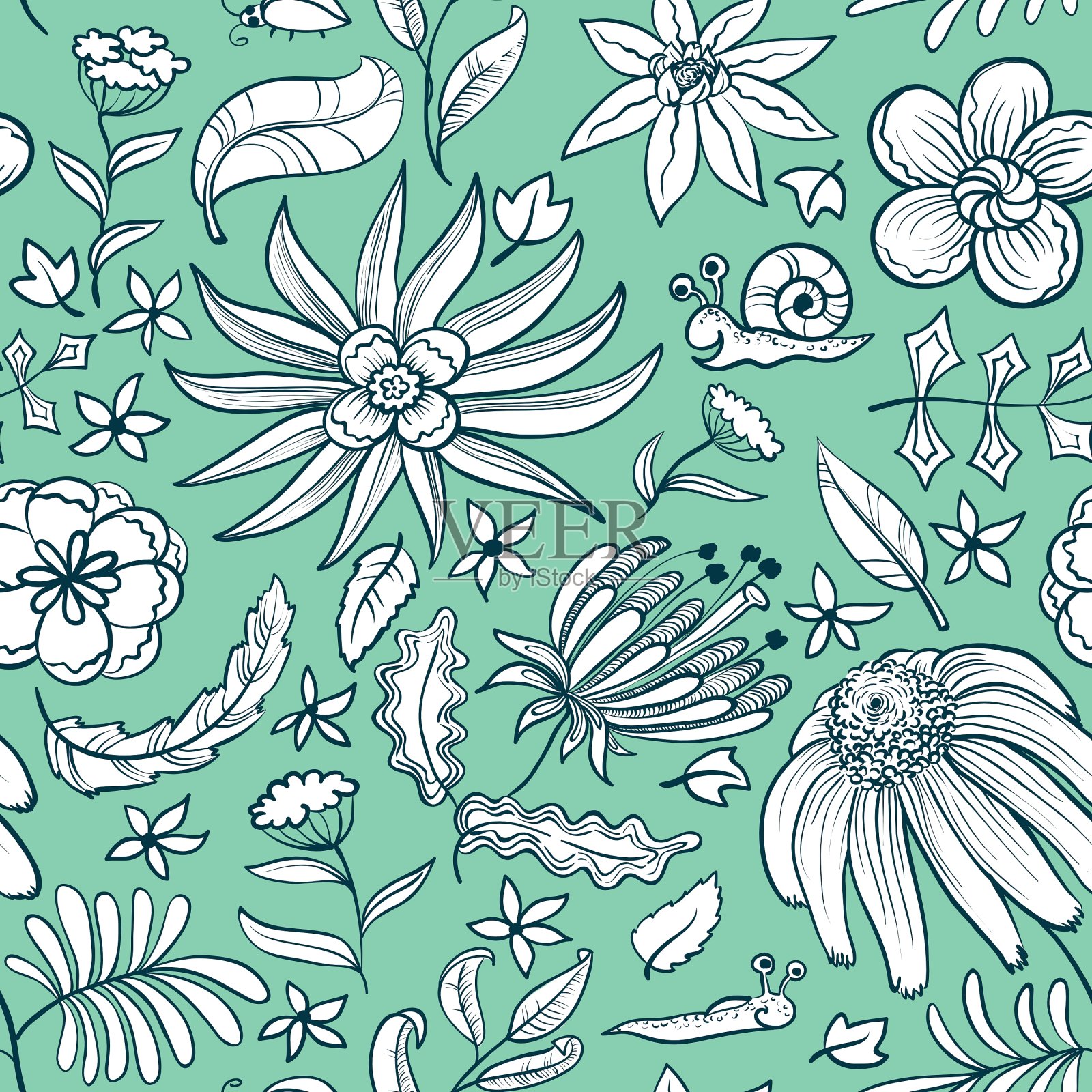 涂鸦无缝插画图片素材