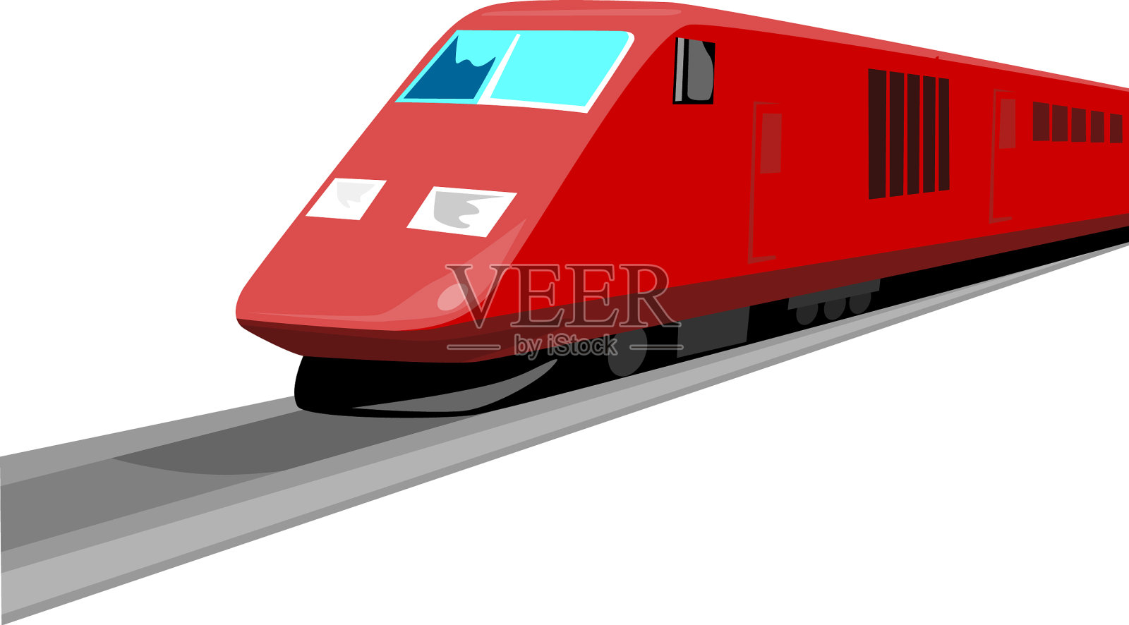 红色列车正面视图设计元素图片