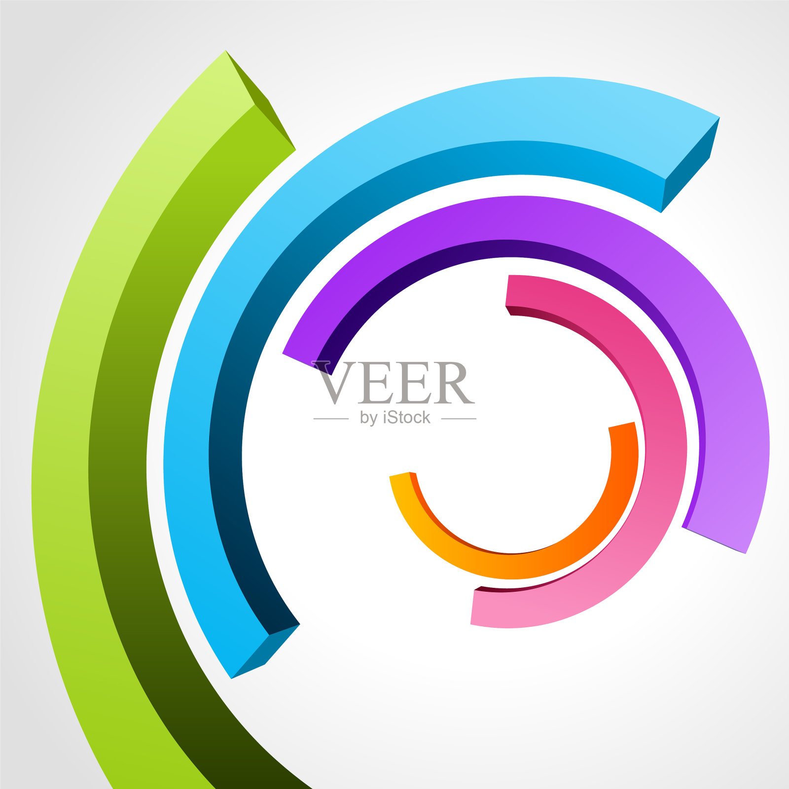 抽象的圆环背景插画图片素材