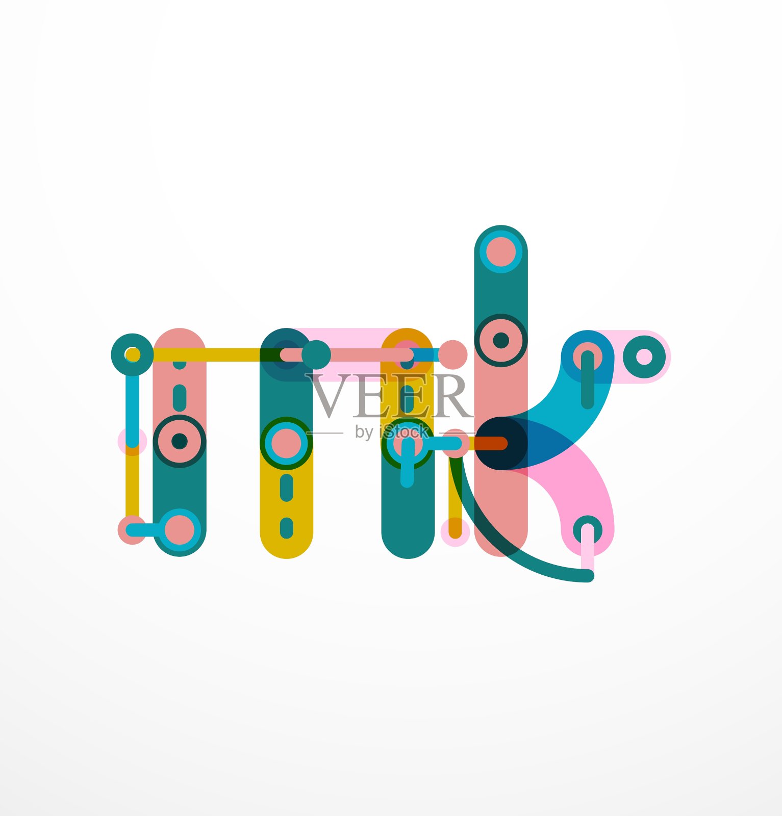 抽象线条设计字母标志插画图片素材