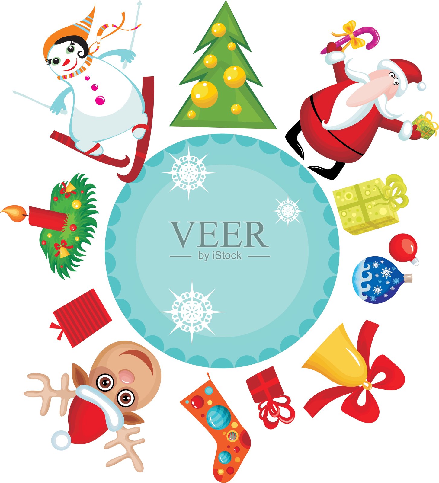 圣诞贺卡设计元素图片