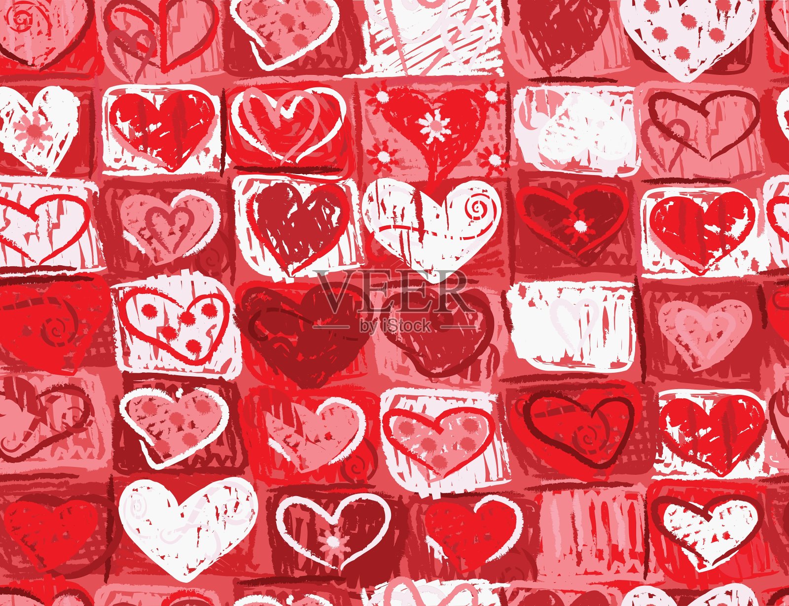 心的背景插画图片素材