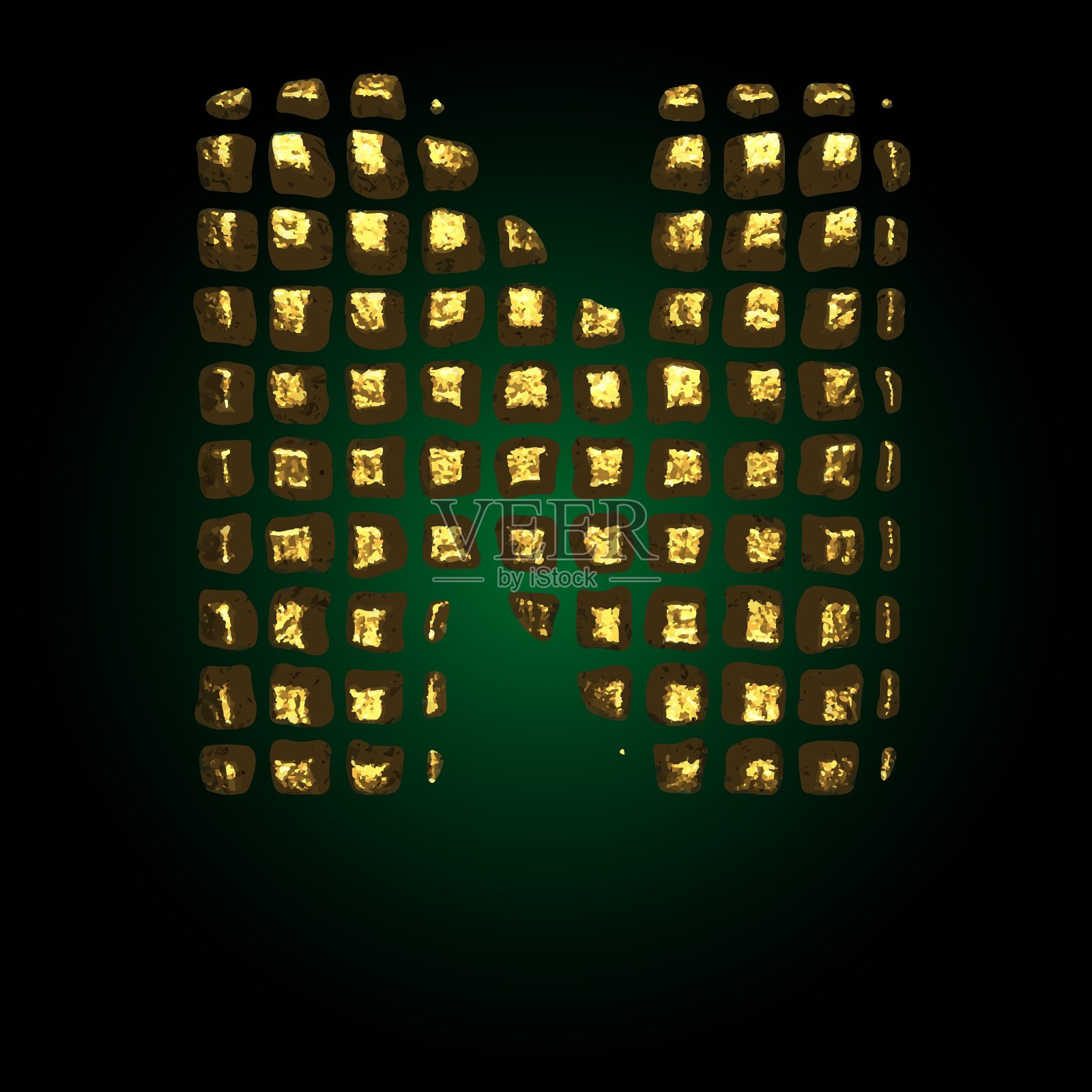 金色的字母n插画图片素材