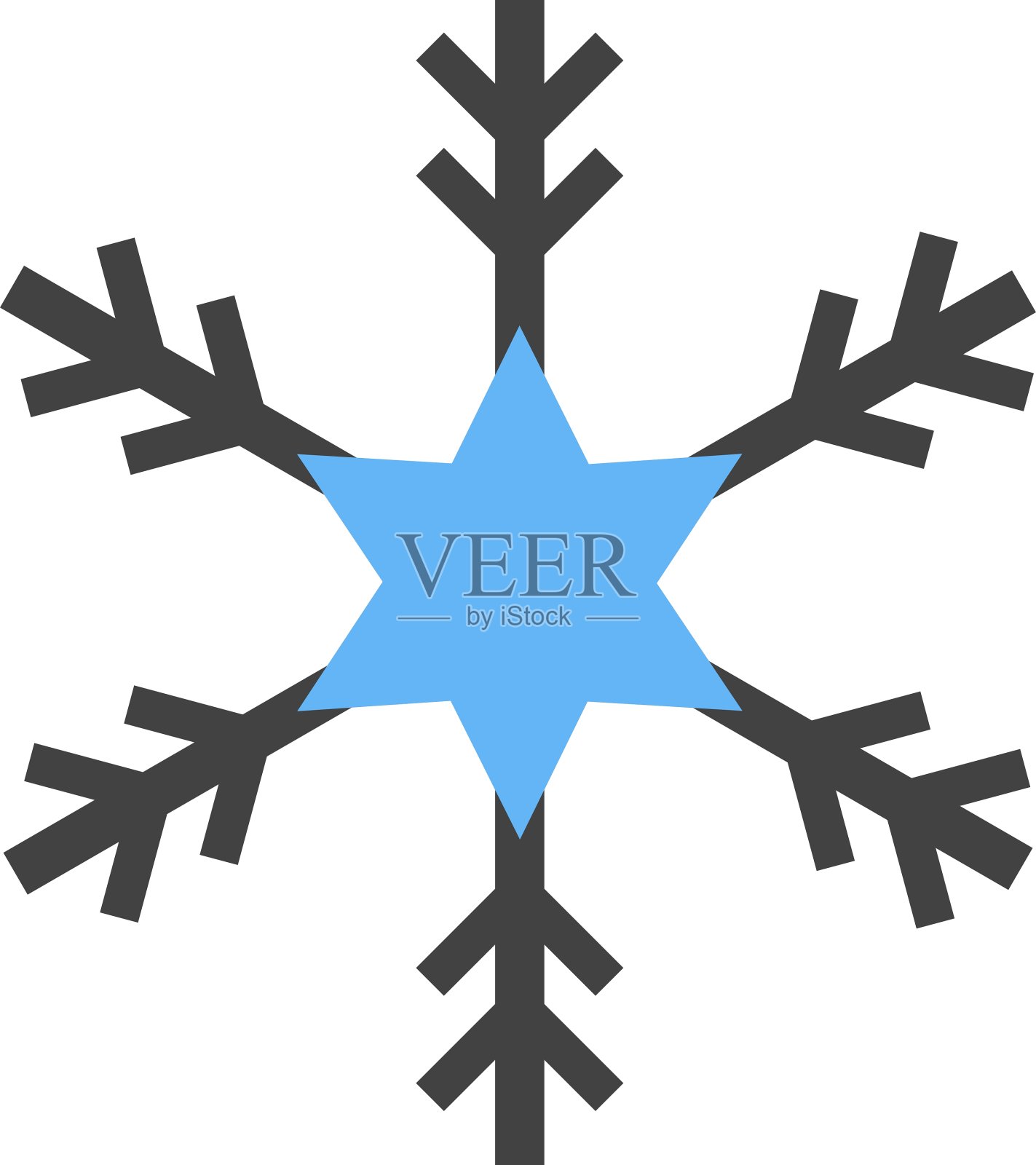 雪花插画图片素材