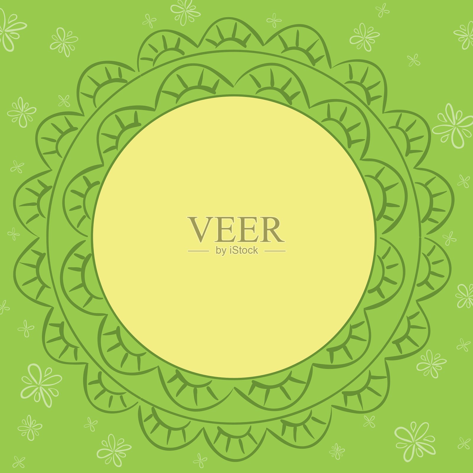 光绿卡插画图片素材