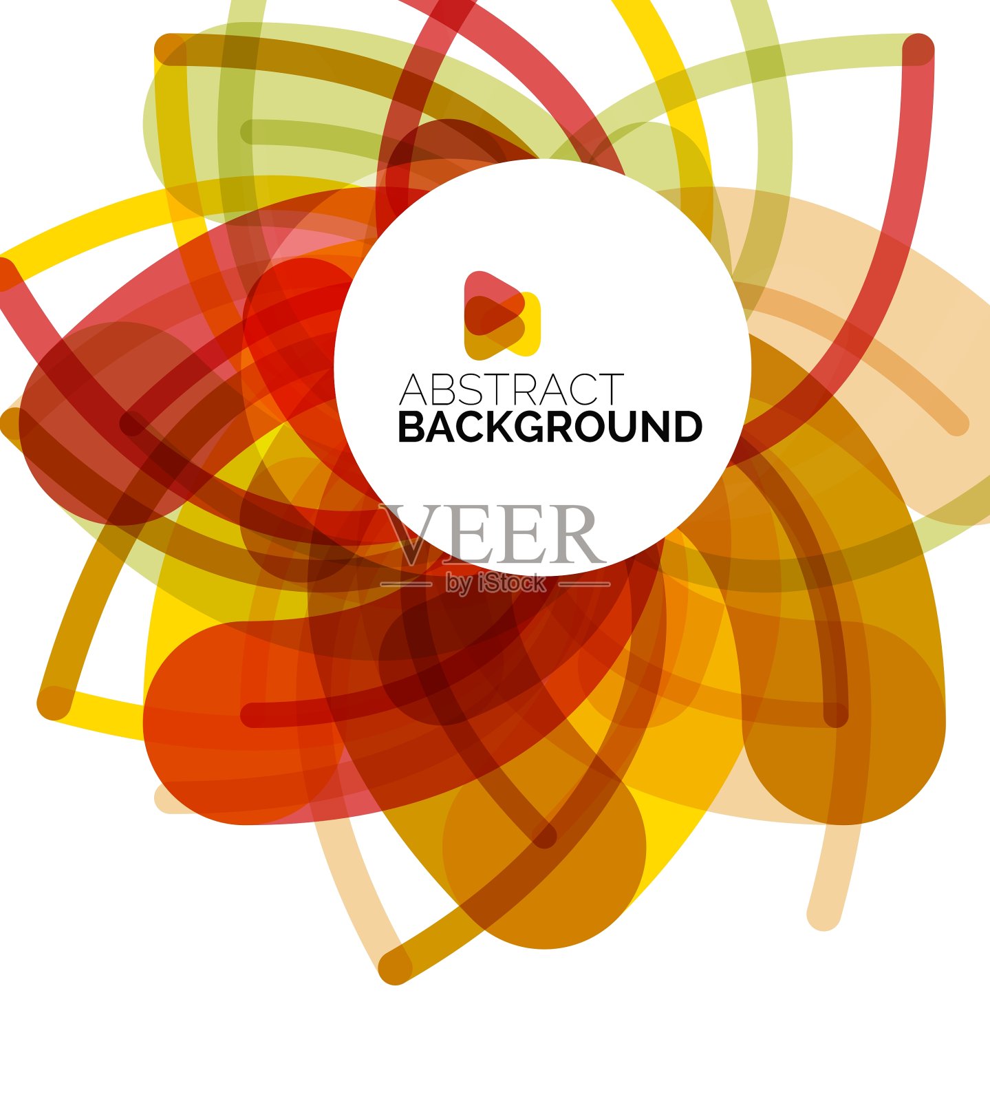 几何设计的花插画图片素材