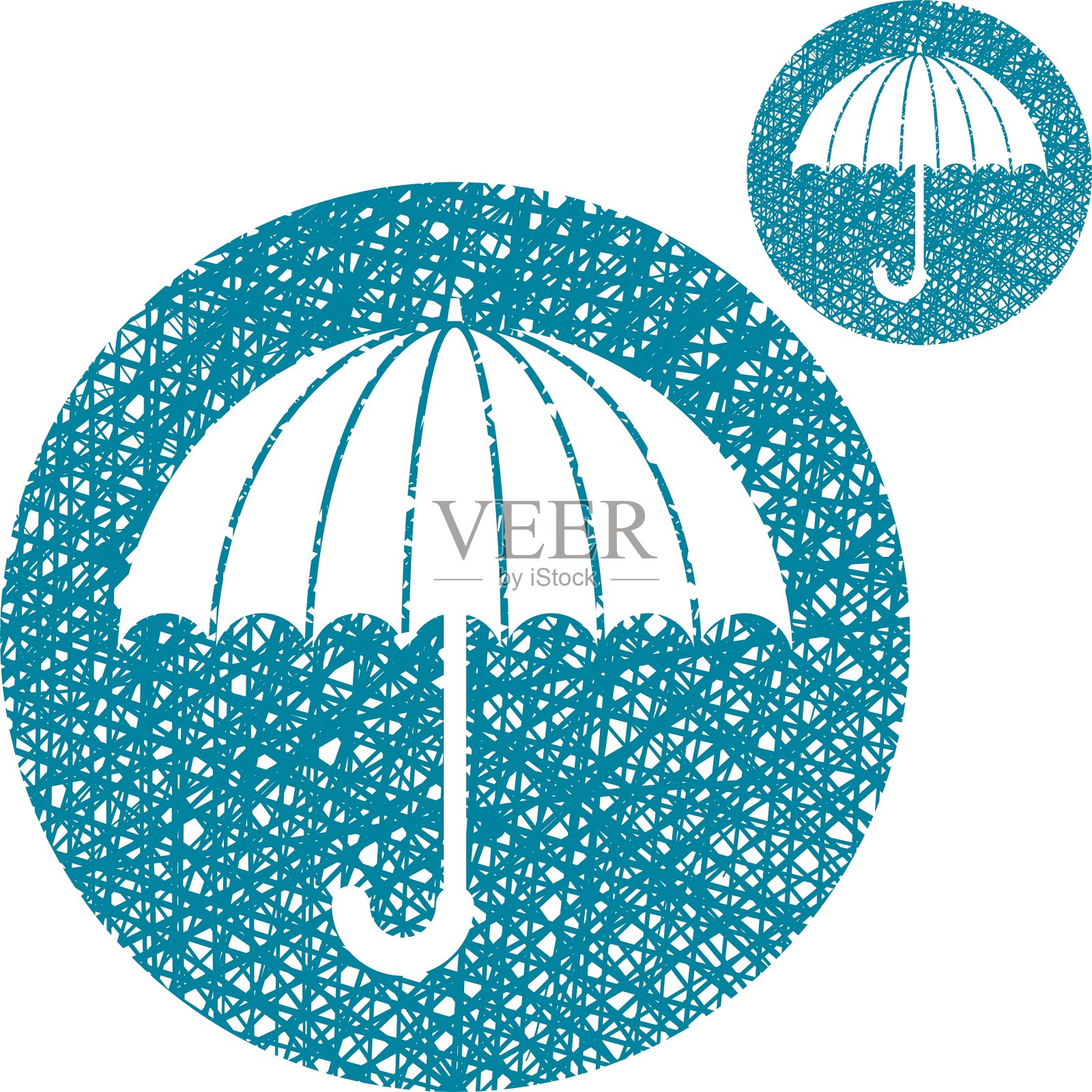 伞简单的单色图标隔离上插画图片素材